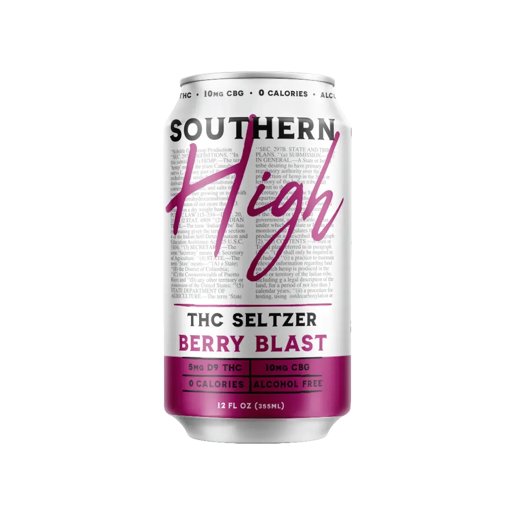 POS Southern High Seltzers - 5MG D9/10MG CBG  (24 Cans)