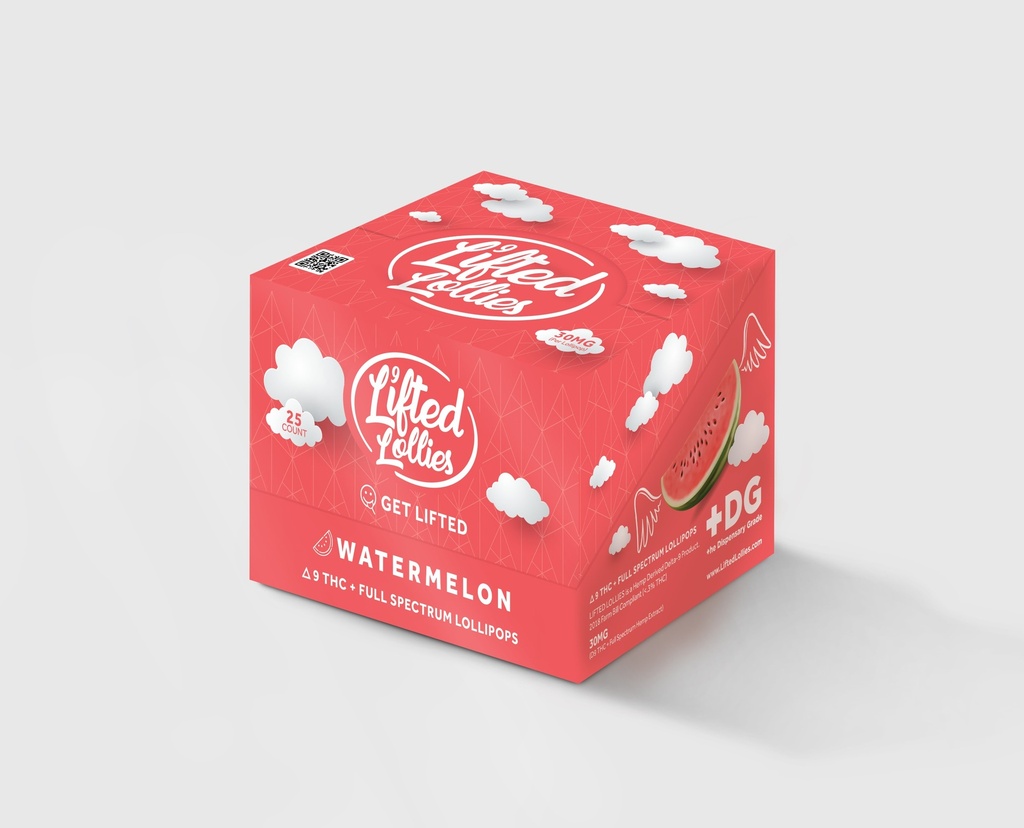 25ct POS Lifted Lollies x 30mg Watermelon