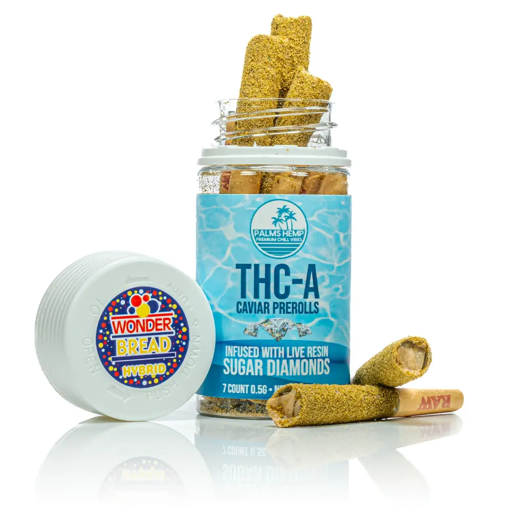 12 ct POS Palms THCA Caviar Pre-Roll x 0.5g/7Ct Wonder Bread
