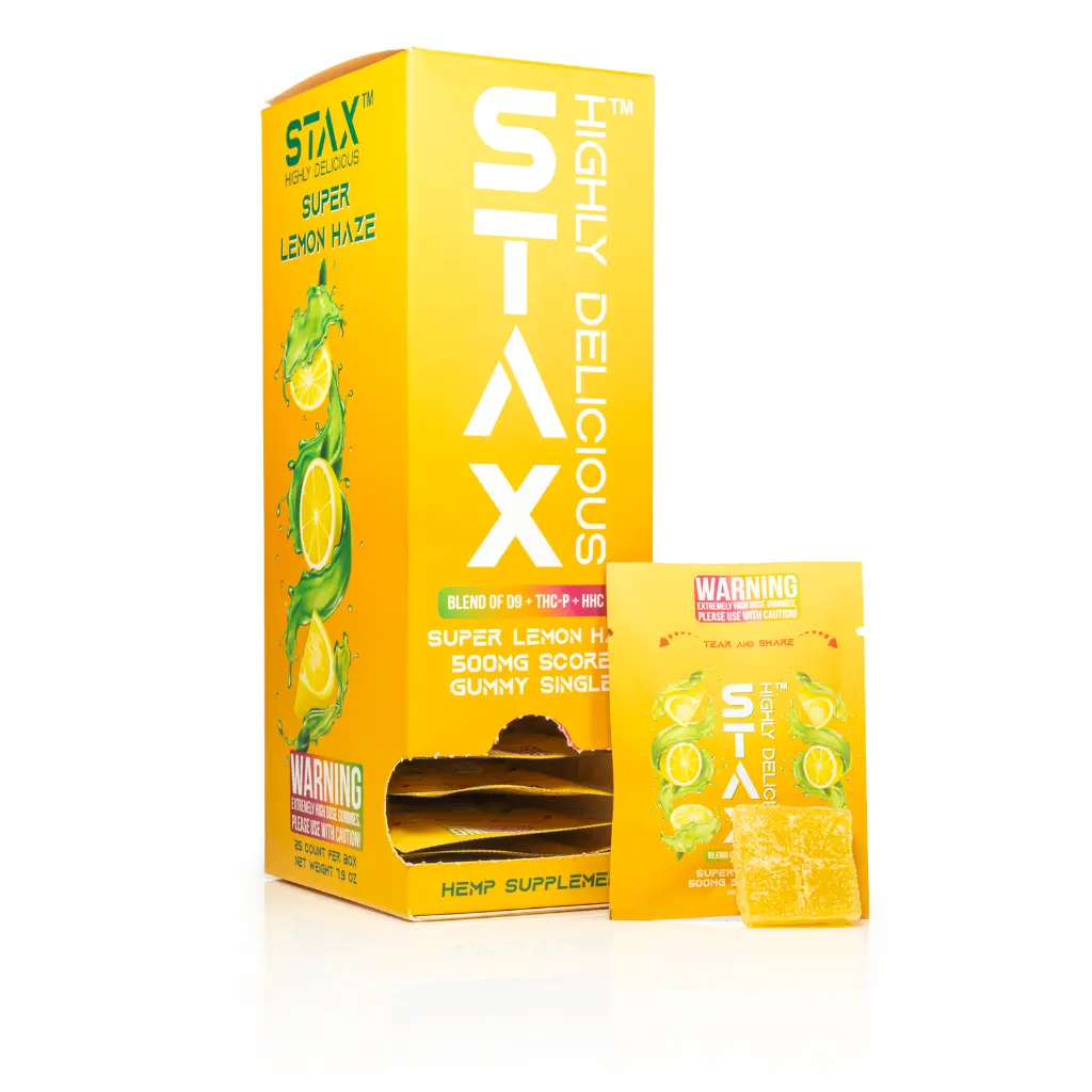 25 ct POS STAX Tower x 500mg  Super Lemon Haze