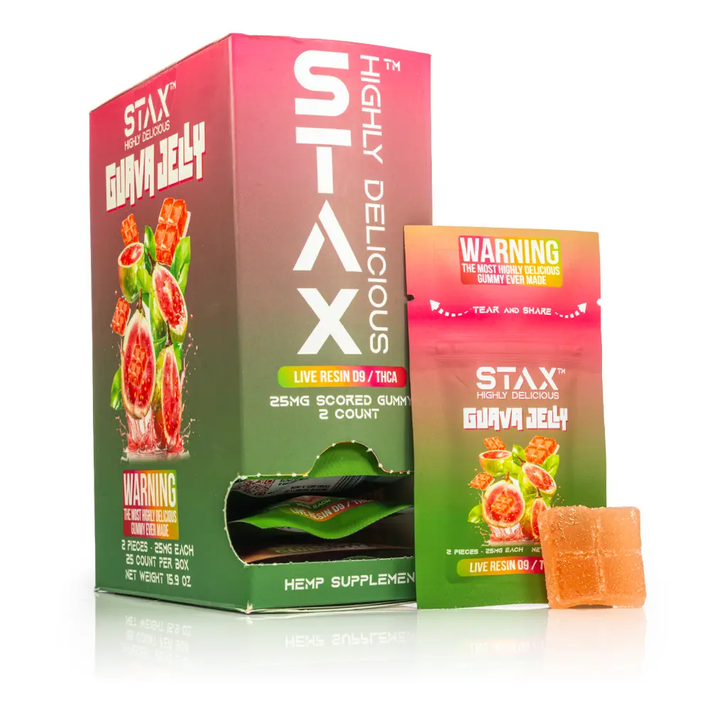 25 ct POS STAX Tower THCA Live Resin x 25mg Guava Jelly